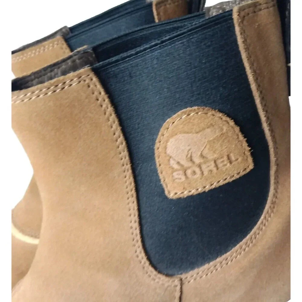 SOREL Chelsea Boot Men's Size 11 M Greely Suede Ankle Boots Brown